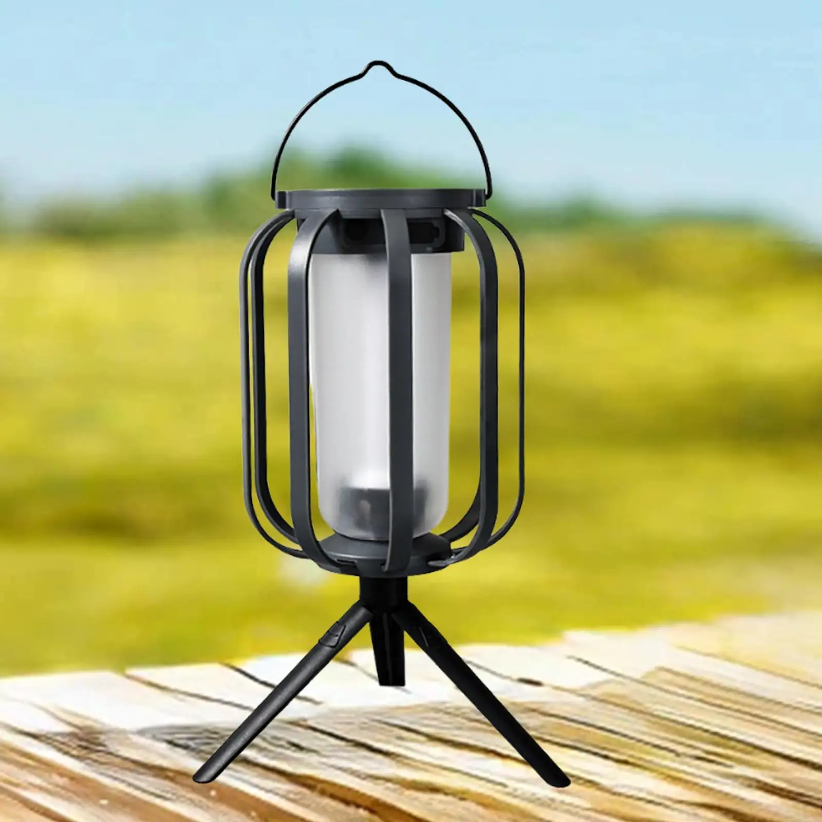 

Solar Lantern Portable with Stand Garden Light for Outside Pathway Courtyard