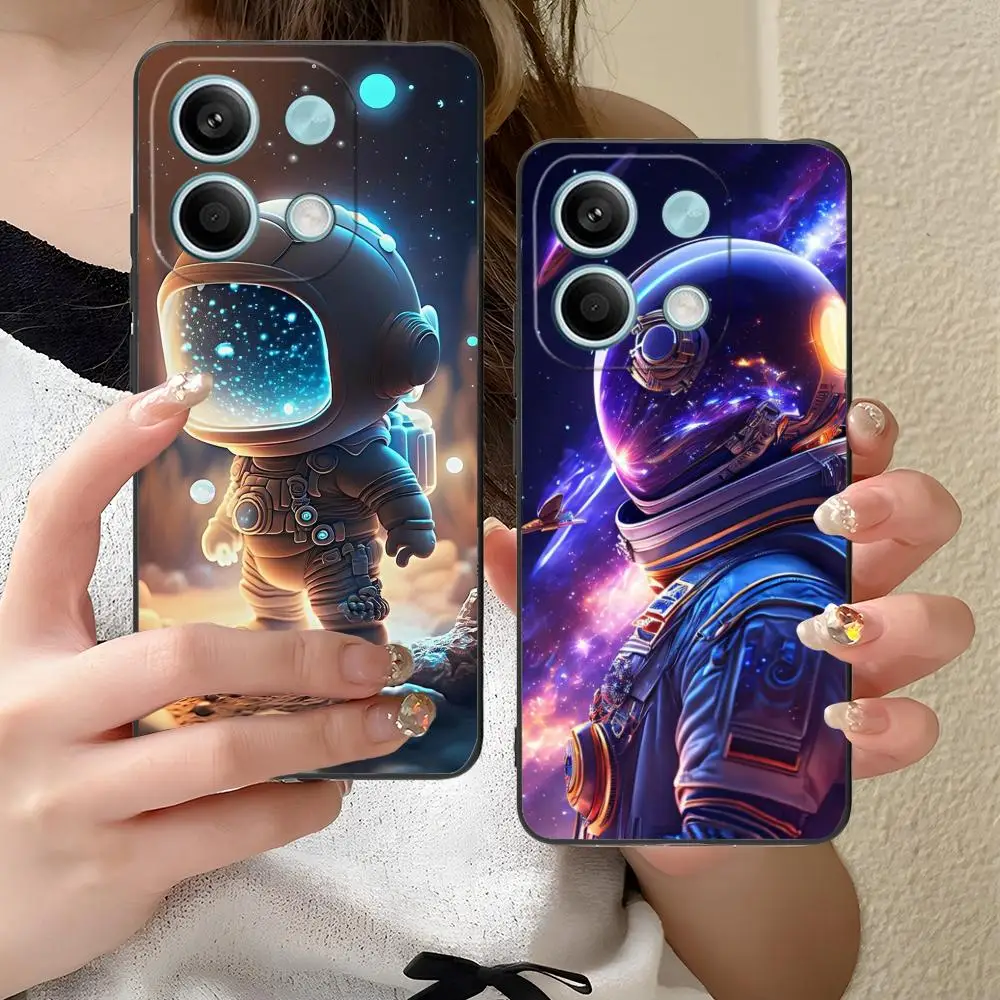 

Cute Astronaut Mobile Cell Phone Case for Xiaomi Redmi 15 14 13 12 A5 3 2 1 C Plus 4G 5G Colorful Printing Cover Cover Luxury