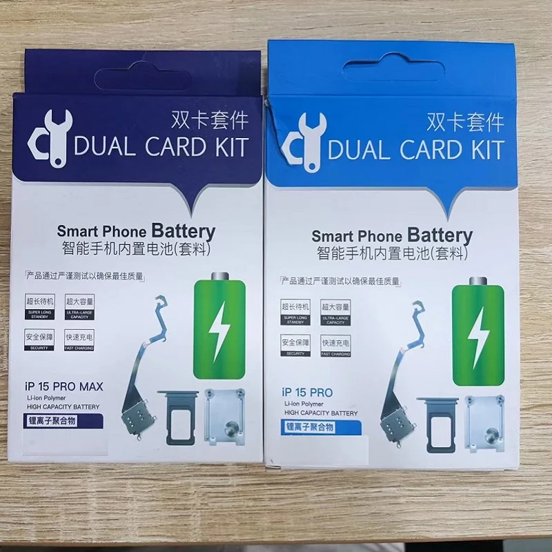 Li-ion-polymeerbatterij met standaardcapaciteit voor iPhone 15 pro Max - ESIM naar Dual Sim Dubbele kaartsleuf Wylie Repair Tablet Tool Kit