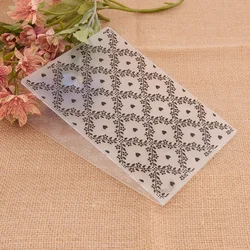 Heart Branch Background Embossing Folder for Card Making Floral DIY Plastic Scrapbooking Photo Album Decoration Template Mold