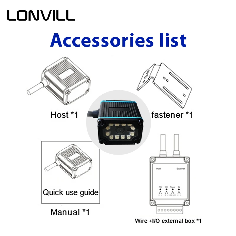 LONVILL Long Range Barcode Scanner Barcode Reader For Sale,1d 2d Barcode Scanner With RS232 USB TTL