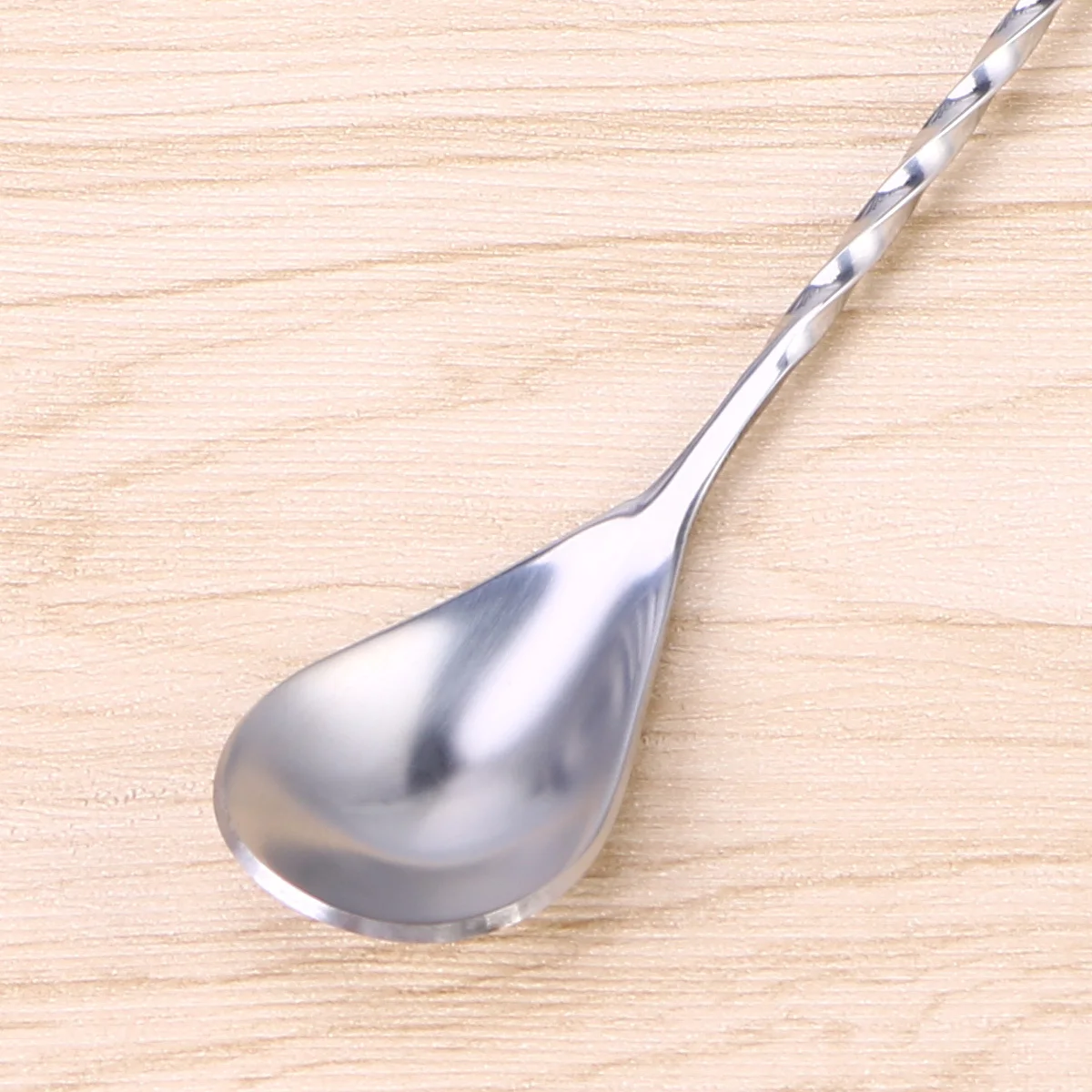 

1 pc Stainless Steel Spiral Bar Spoon Long Handle Mixing Stirring Tool For Cocktail Juice Iced Tea Drink Mixer