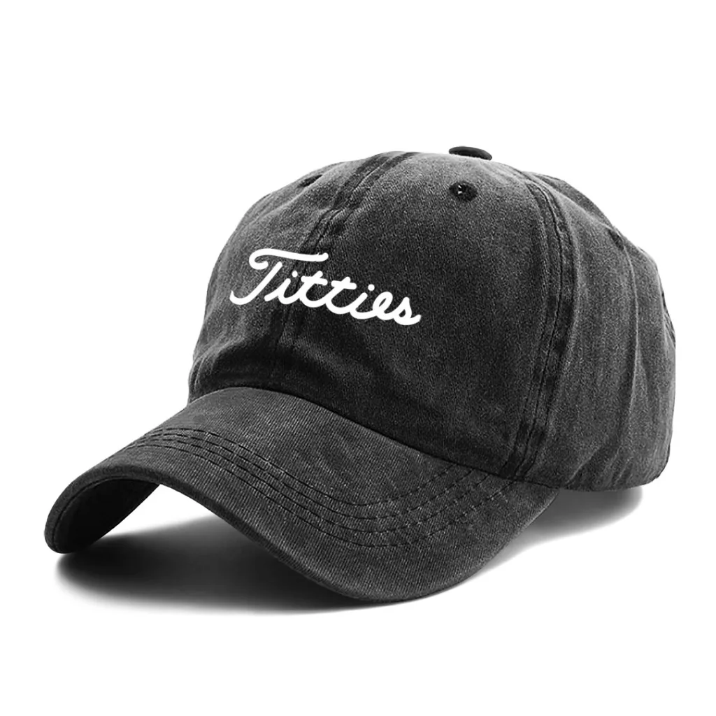 T-titties-gorra de béisbol lavada para hombre y mujer, gorro desgastado de estilo Unisex, para exteriores, todas las estaciones