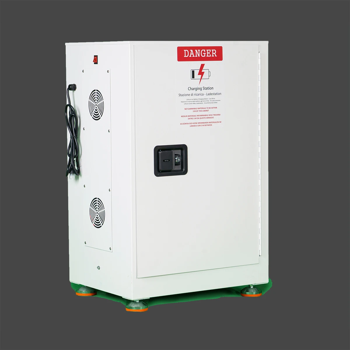 Explosion-proof double-layer battery charging safety locker waterproof outdoor safety battery cabinet