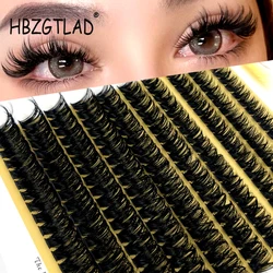 200 Clusters DIY Eyelashes 10D/20D/30D/40D/60D/80D Premade Fan Lash Extension Individual Mink Cluster Heat Bonded Lashes Soft