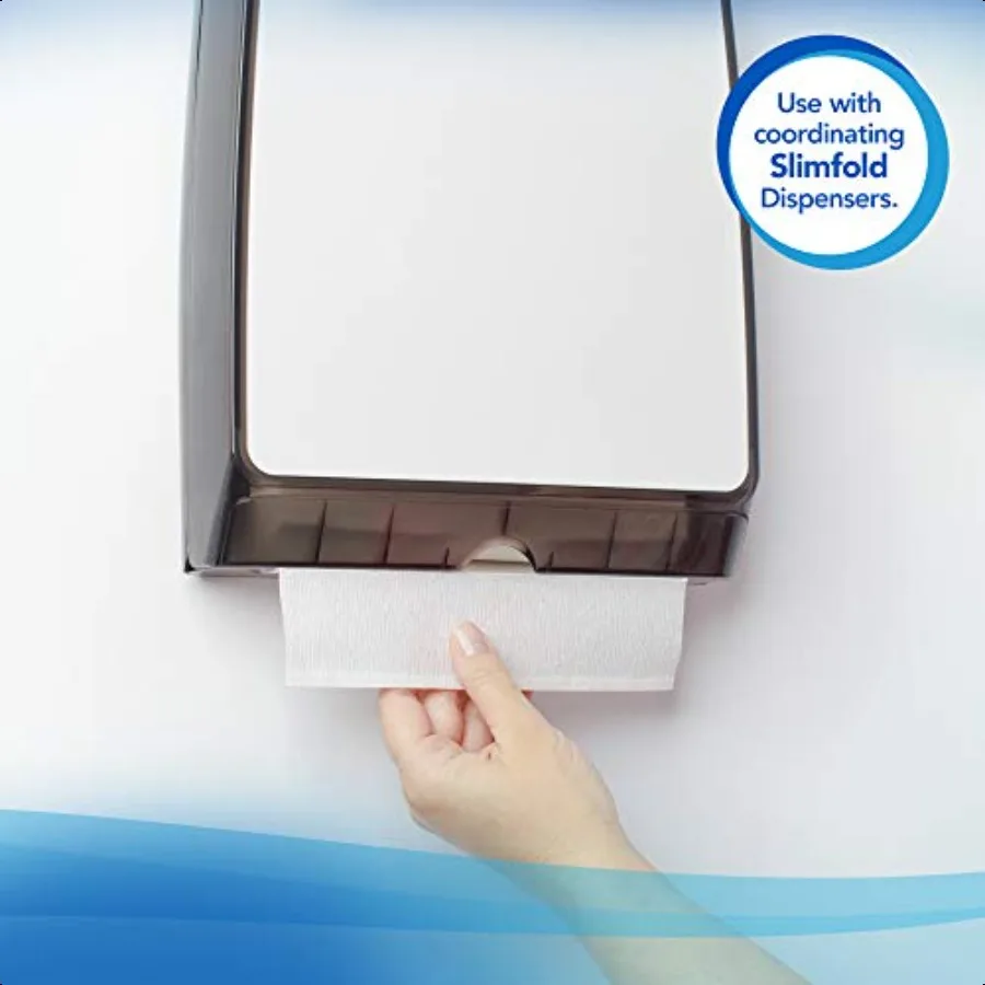 Scott Profional Pro Slimfold gefaltete Papierhandtücher Bulk 04442, saugfähige Taschen, weiß, für kompatible KimberlyClark Profional Dis