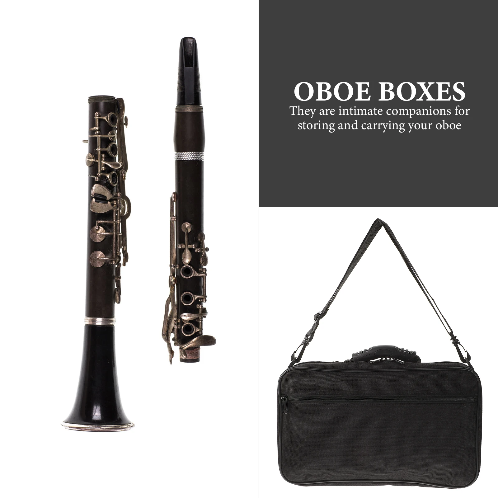 

1Set Oboe Accessories Black Cases Simple Practical Design High-End Appearance for Travel Oboe Boxes Cover Cases