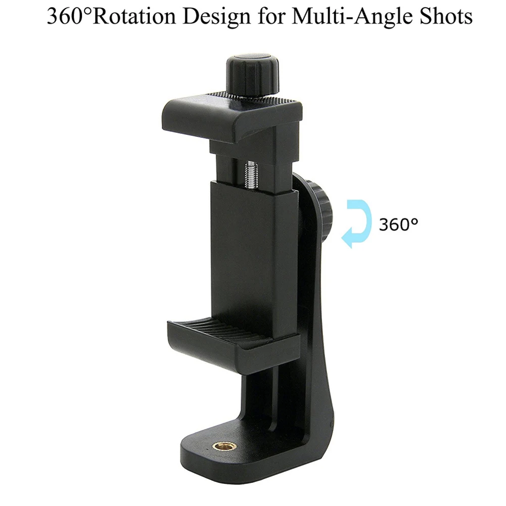 For iPhone 360° Mobile Phone Bracket Mobile Phone Clip Tripod Mounting Adapter Adjustable For Samsung iPhone Huawei Accessories