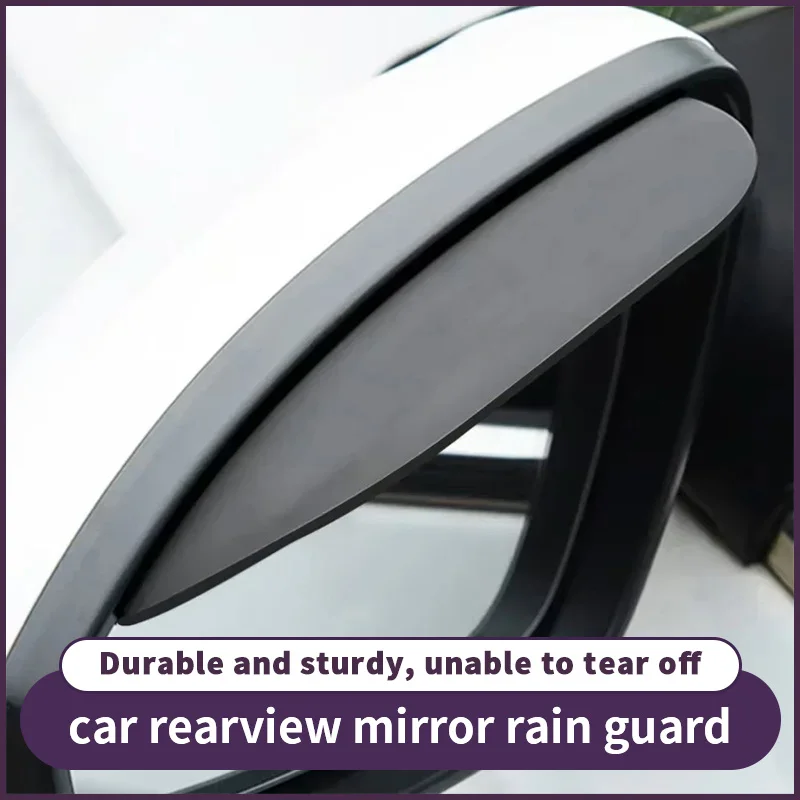 1 pair of car rearview mirrors, rain proof eyebrows, rain proof pure black reverse mirror, rain proof