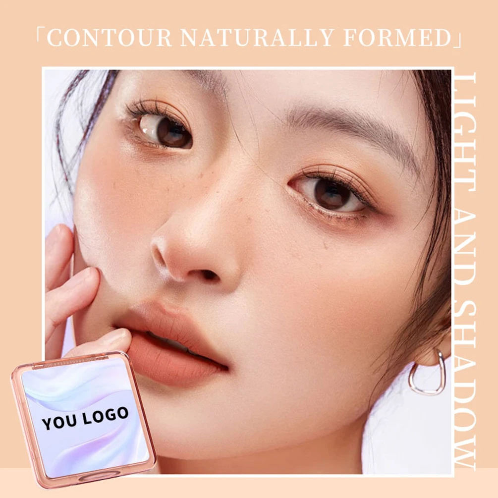Private Label Contour Concealer Blush Palette DIY Custom Logo Highlighter Contouring Palette Brighten Three-dimensional Makeup