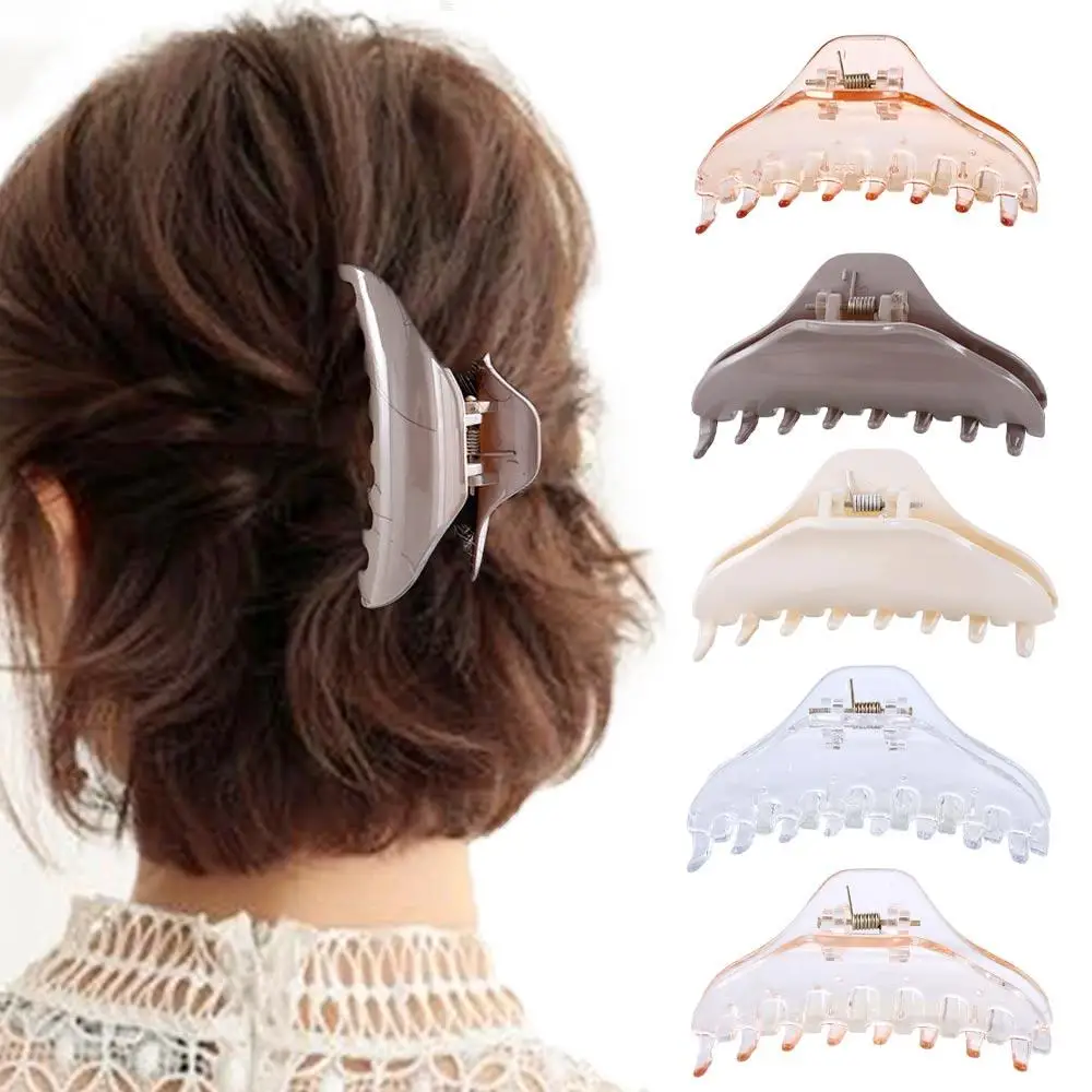 

Korean Geometric Transparent Hair Claws for Women Vintage Simple Acrylic Hairgrip Ponytail Holder Hair Accessories