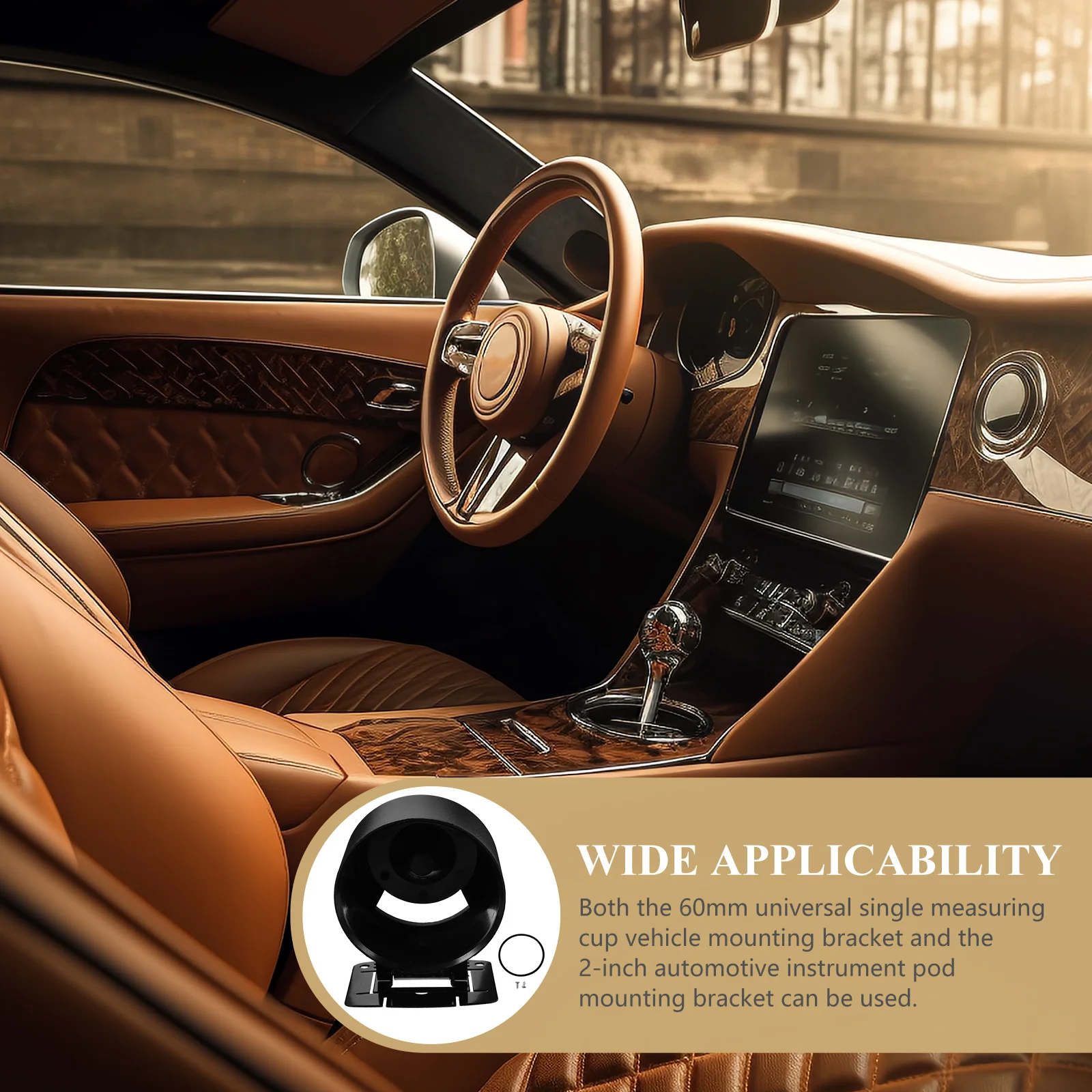 

Car Mount Bracket For Speedometer Instrument Universal Fit Dash Cam Holder Mounting Base Accessory