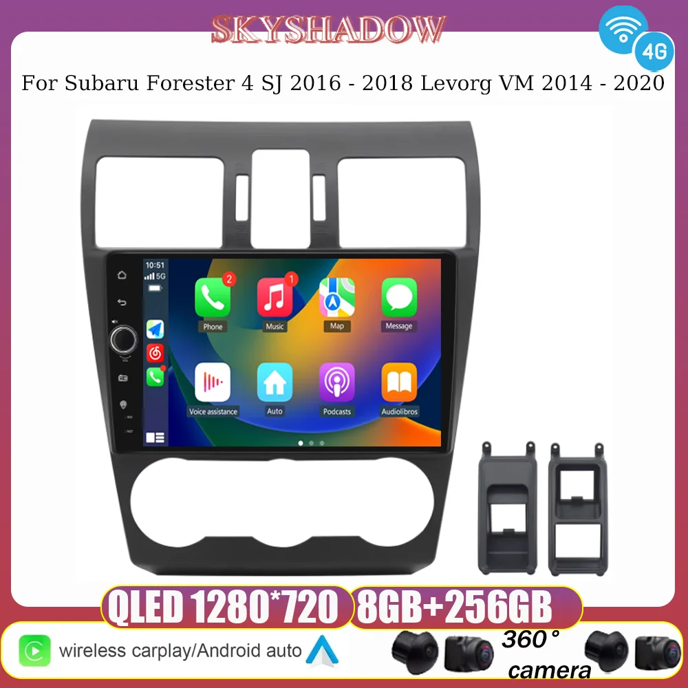 

Android 14 для Subaru Forester 4 SJ 2016-2018 Levorg VM 2014-2020 Автомобильный Wi-Fi Мультимедийный видеоплеер Навигация Carplay Стерео