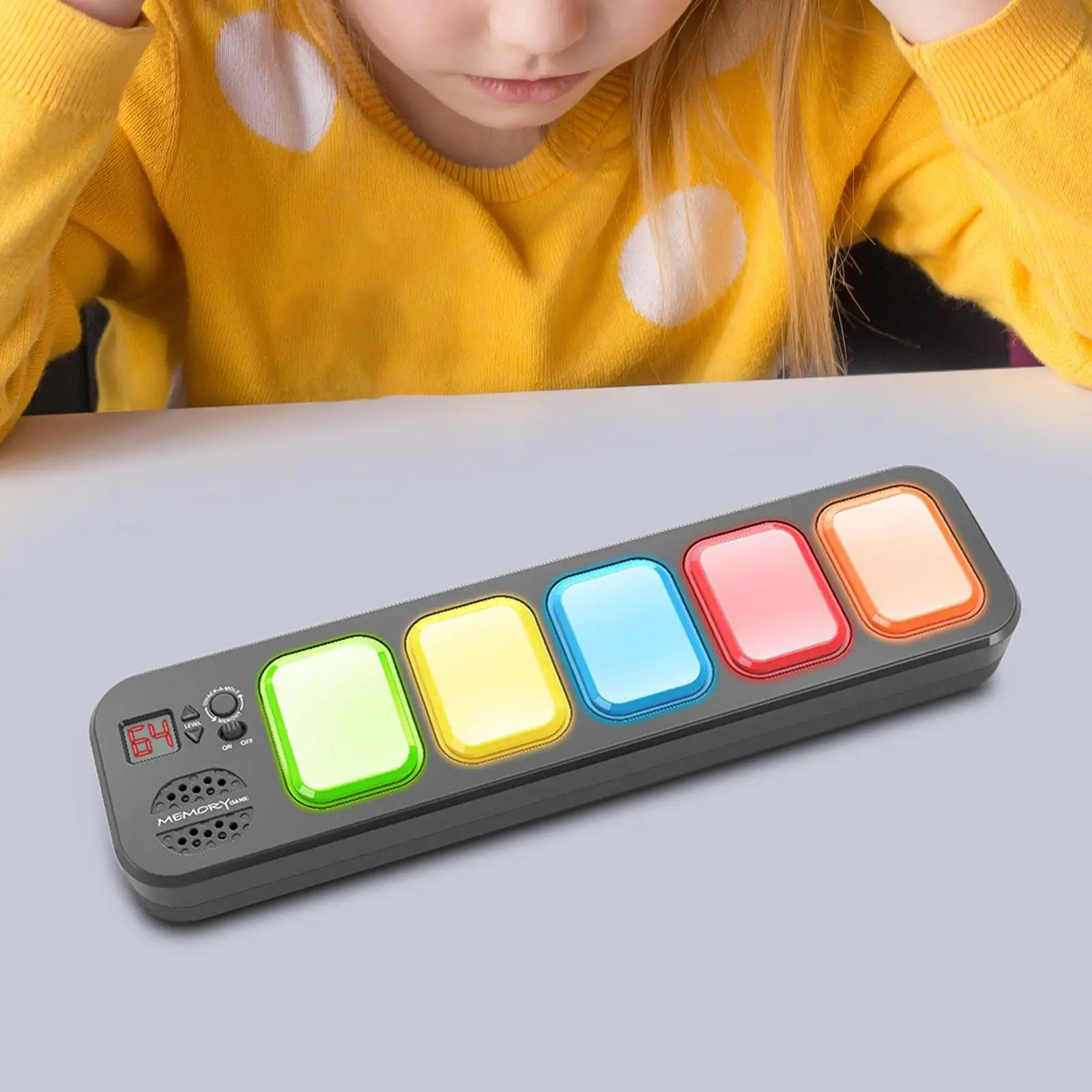 Fun Electronic Memory Game Electronic Repeat Color Memorizing Training Learning Travel Toy With Music Light For Kids Gifts 6+