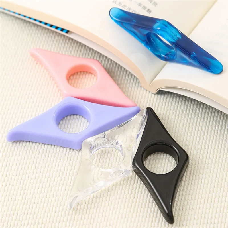 AC57-5Pcs Book Page Holder, Handmade Thumb Book Page Holder Reading Accessories Ring Book Opener Bookmark For Book Lovers