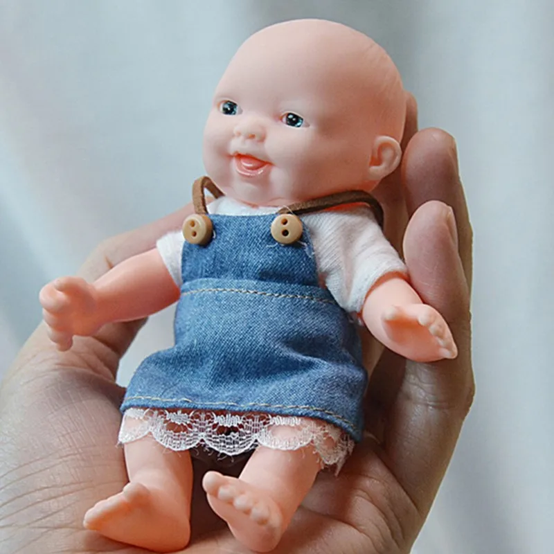 Reborn-베이비 리본돌, 12cm 아기 인형, 팜 돌 잠옷 드레스 시뮬레이션 아기 리본돌 장난감