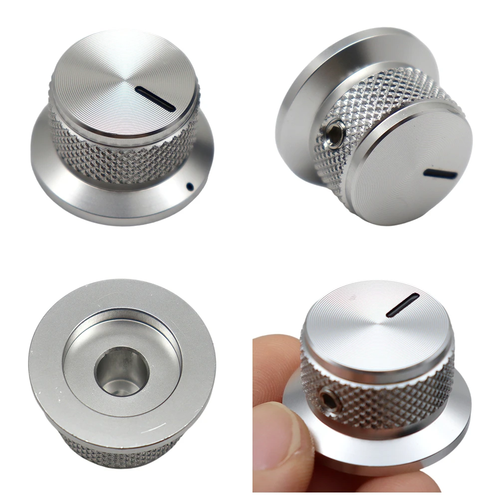 3 Stück/4 Stück Gitarrenknöpfe, Aluminium-Potentiometerknöpfe, Top-Hut-Knöpfe, Steuerknopf für Gitarre/Bass/AMPS/Vorverstärker mit Anzeige – Detail 11