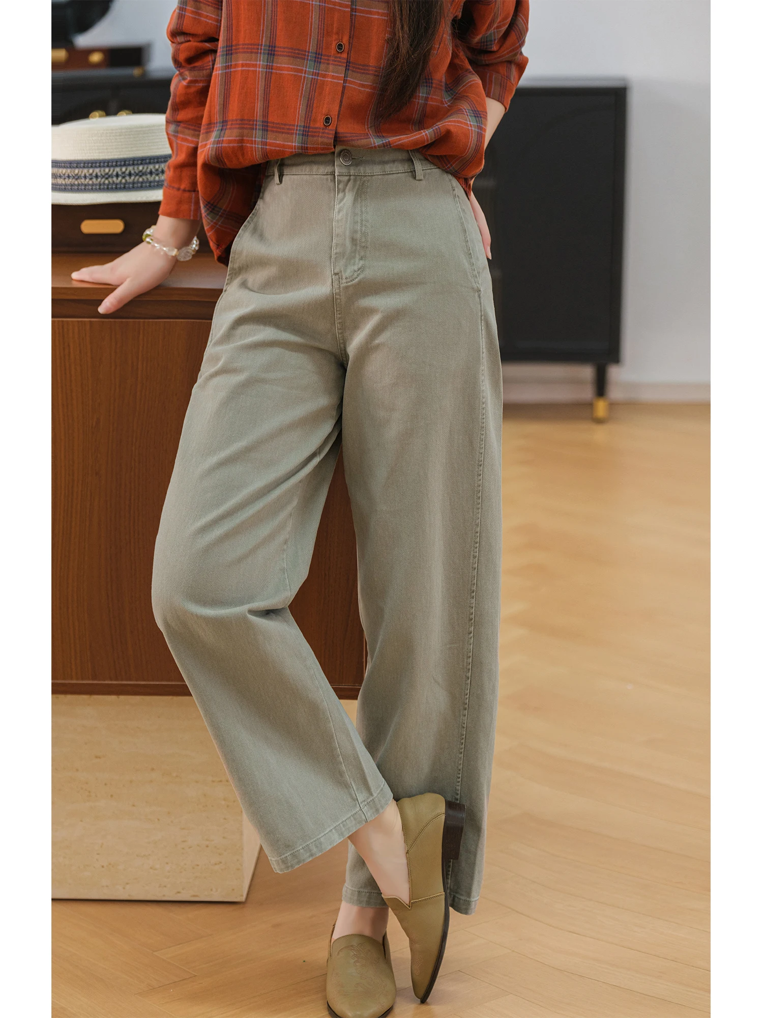Small Ear Production Highly Recommended! Heavyweight Sand Washed! Precision Combed 100 Cotton Straight Leg Slimming Jeans