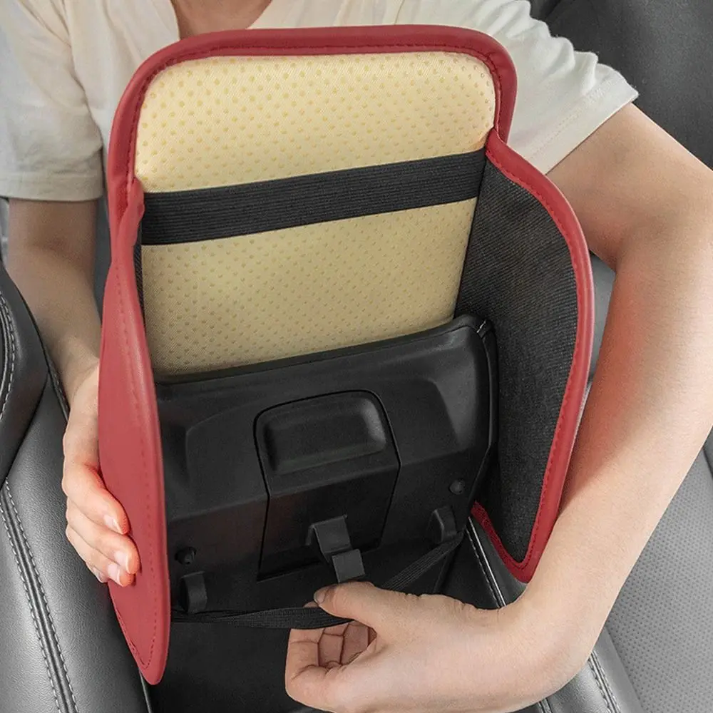 New Carbon Fiber Car Armrest Pad Universal Multifunctional car interior Height Increasing Storage Bag