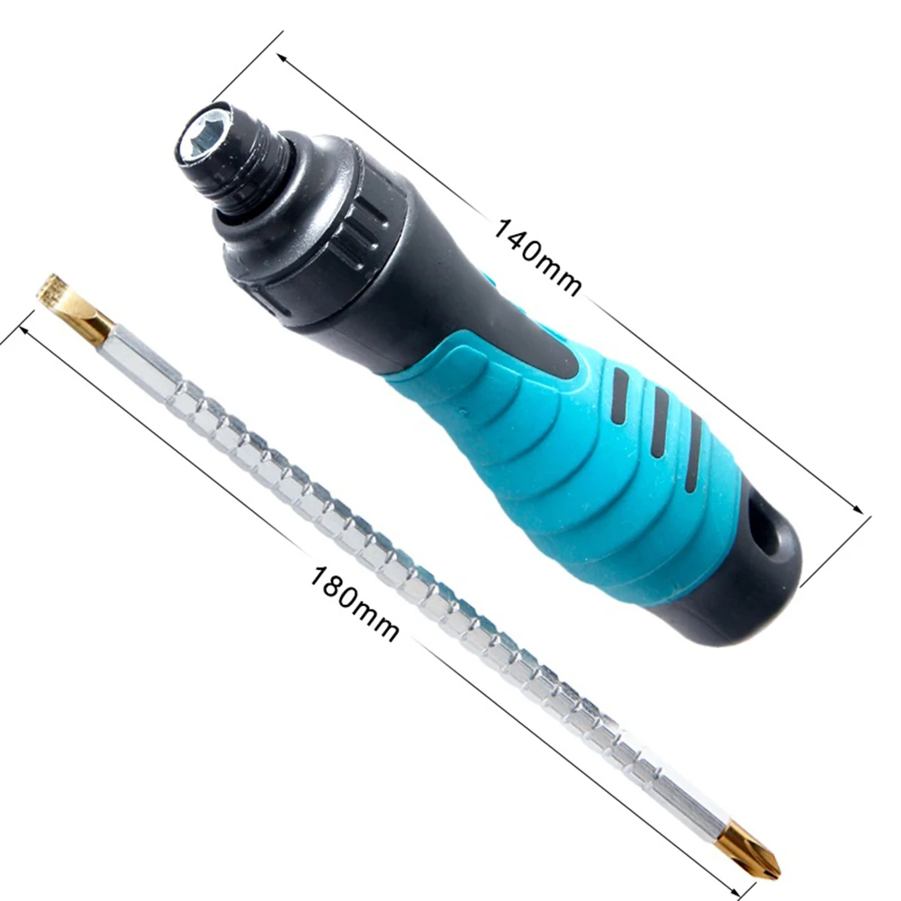 Adjustable Screwdriver Dual-end Slotted Cross Ratchet Screwdriver 6.35mm Screw Head PH2 SL6 Screwdriver Household Hand Tool