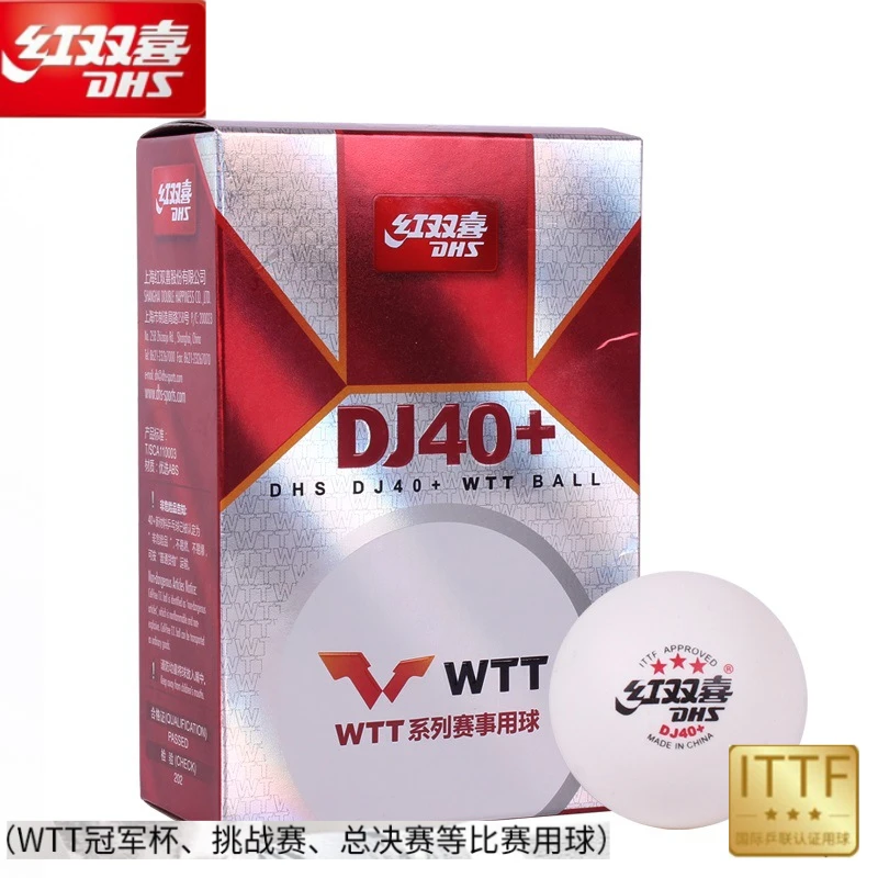 

Оригинальные DHS D40 + 3-звездочные мячи для настольного тенниса, профессиональные 40+ мячи для пинг-понга со швами, стандарт ITTF для соревнований WTT