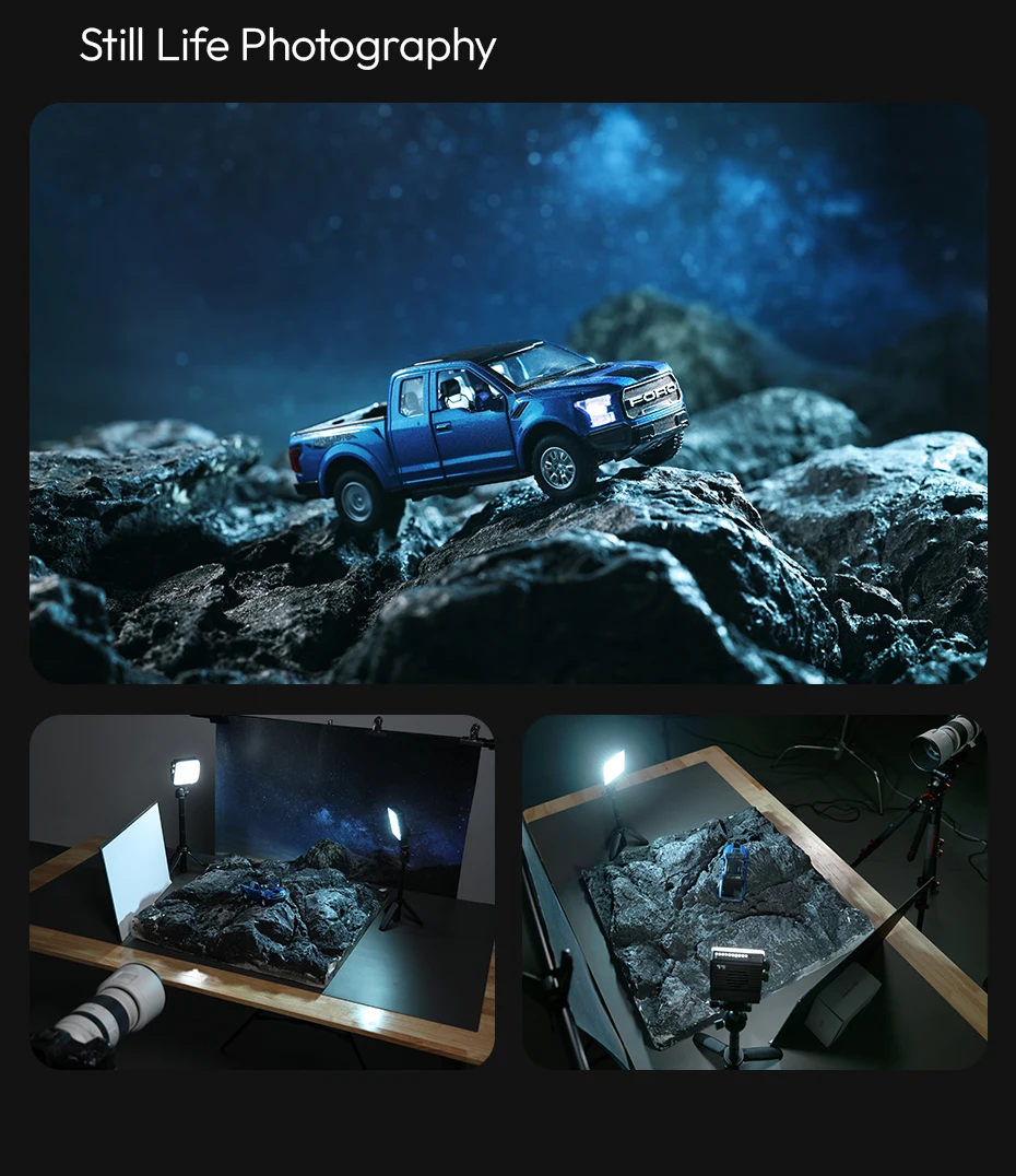 LE20 20W RGB Pocket Light CRI 95+ 2500K-9000K Dimmable Camera Video Light for DS