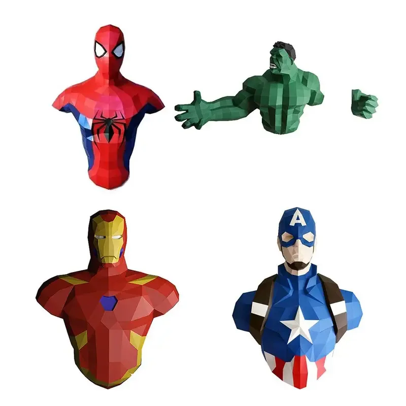 

Новый узор Дэдпула, 3D бумажный орнамент на Хэллоуин, модель супергероя, сделай сам, Халк, домашний декор, украшение стены гостиной, ремесло 2025