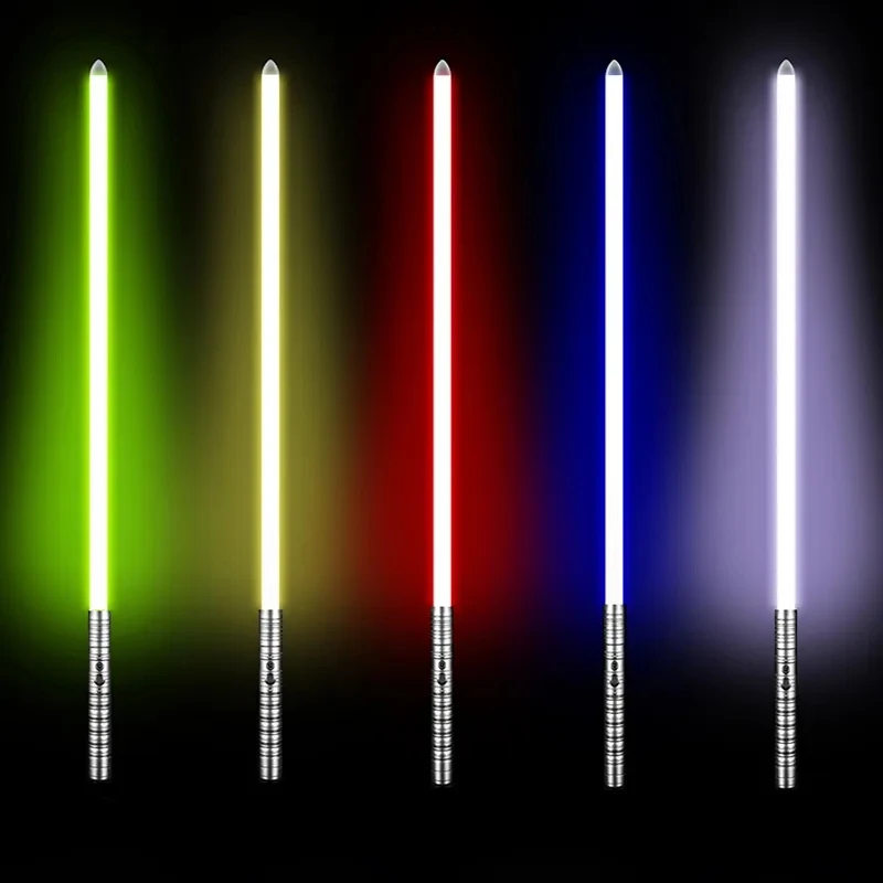 Espada láser De Metal RGB, sable De Luz intermitente para Cosplay, palo De Luz para arma, juguetes luminosos geniales, palo Led