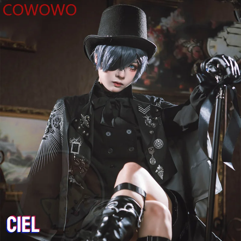 

COWOWO Anime Black Butler 15th Anniversary Ciel Cosplay Suit Anime Black Butler 15th Cosplay Ciel Phantomhive Costume and Wig