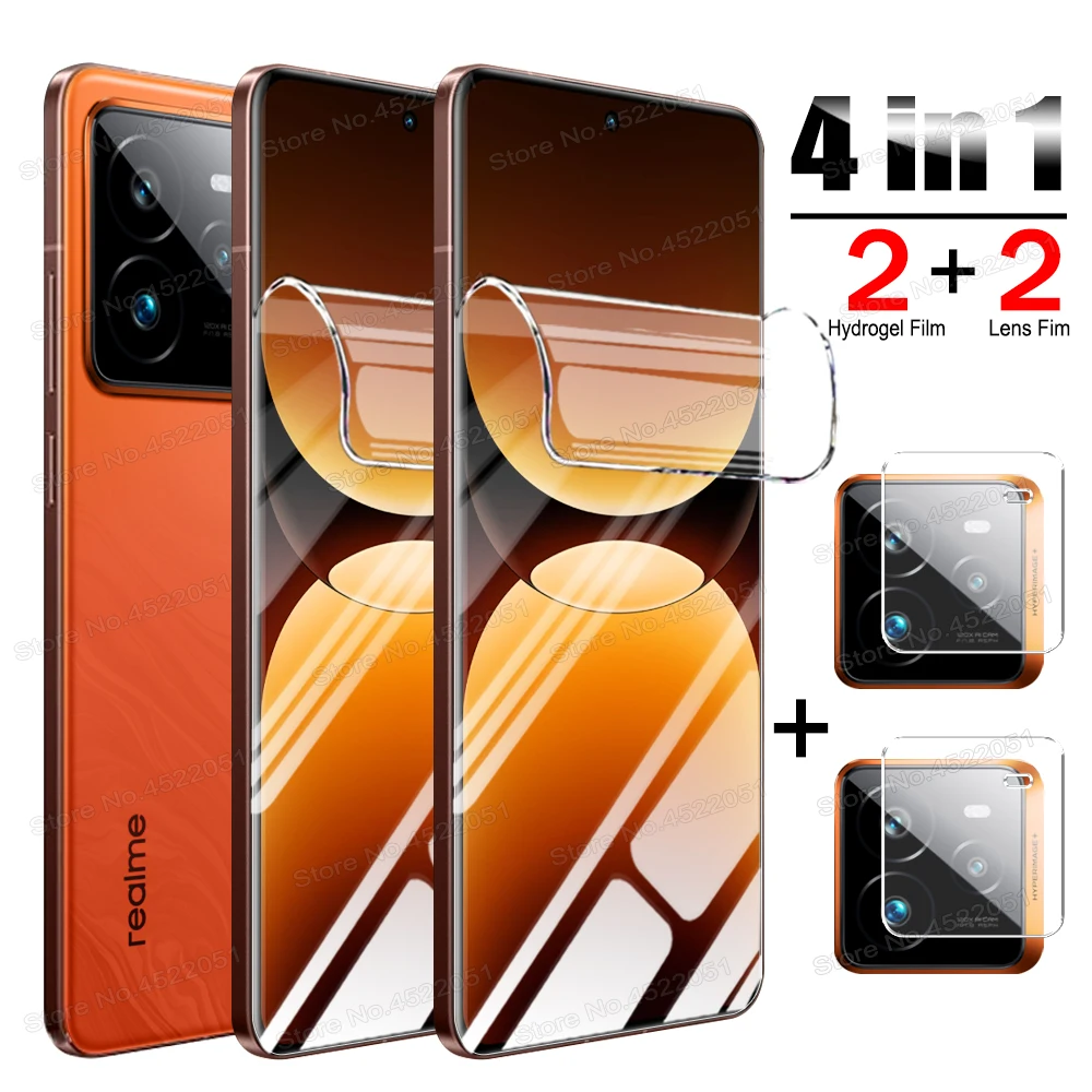 4IN1 Full Cover Slim Hydrogel Film For Realme GT 7 Pro GT6 Lens Screen Protector For Realme GT 6T NEO 7 6 5 SE 3T 2T GT5 GT7 Pro