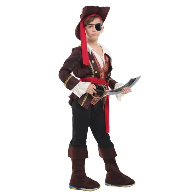 captain jack sparrow pirate costume cosplay  halloween costume for kids fancy dress carnival costumes for children boys