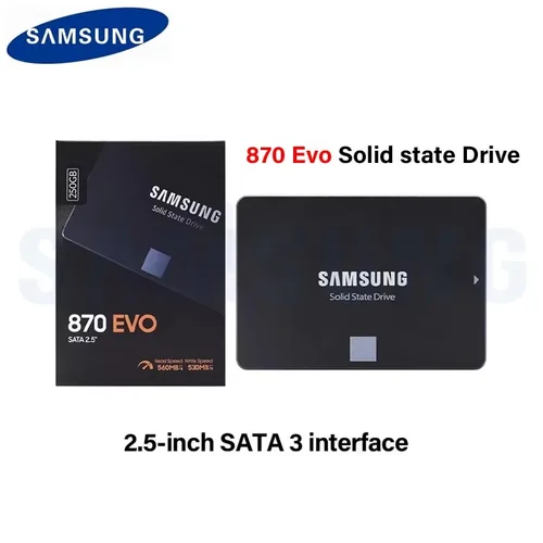 Samsung 2,5 ''SATAIII SSD 870 Evo 2TB 1TB 500GB 250GB disco de almacenamiento de unidad de estado sólido interno para ordenador portátil de escritorio