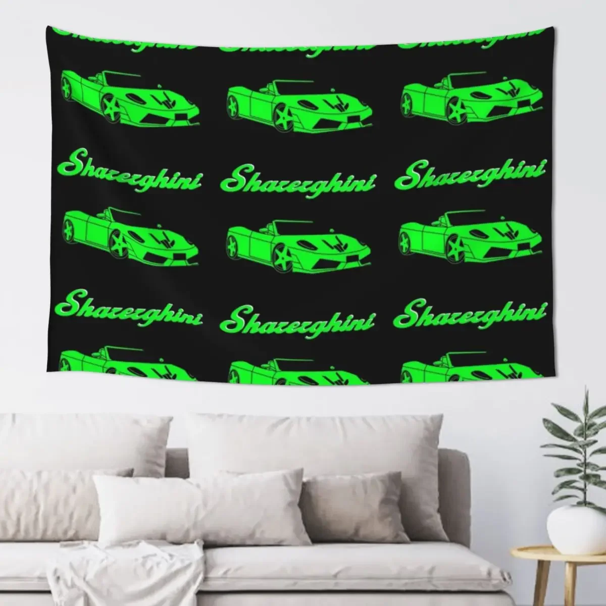 new, sharerghini, sharerghini merch,sharerghini Green, Sharerghini Hoodie, sharerghini t shirt, Sharer car, share, Tapestry