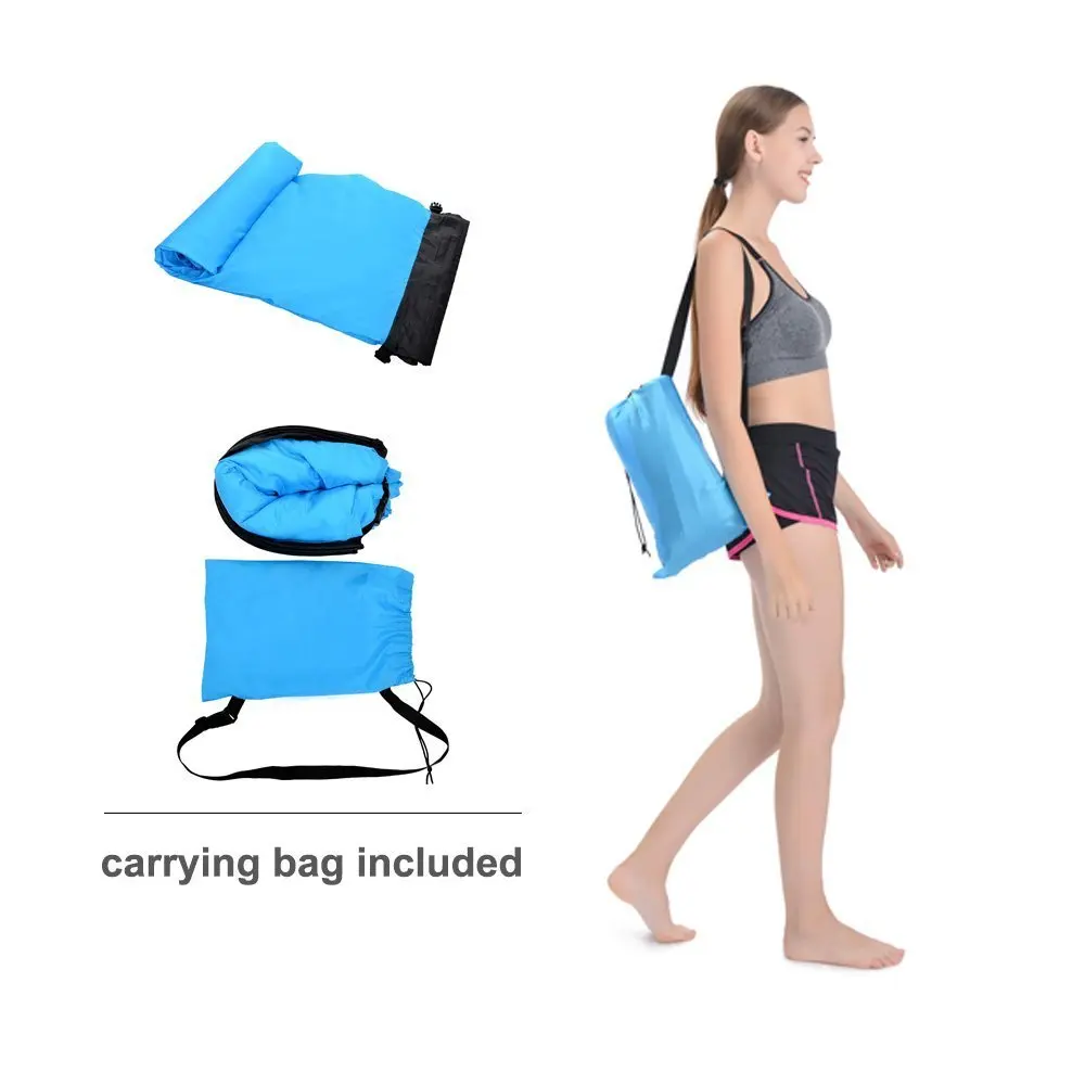 Portable Inflatable Sofa with Storage Bag Multifunctional Foldable Soft and Quick-Inflate Sleeping Bag Couch for Beach Camping