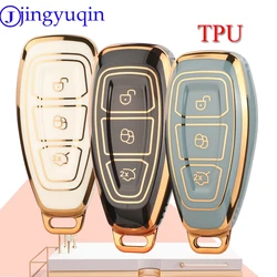 JYQ NEW TPU Car Remote Key Shell Case Cover For Ford Focus 3 4 ST Mondeo MK3 MK4 Fiesta Fusion Kuga 2013 2014 2015 2017 2018