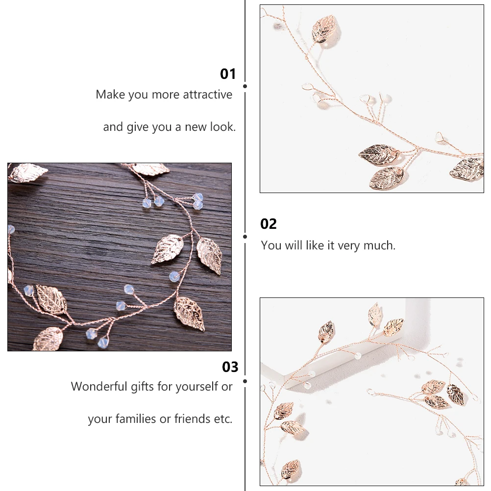 

Hair Comb Accessories Gold Alloy Leaf Bride Headband Woman Headwear Wedding Party Hairstyle Decoration Size Fit Long Lasting