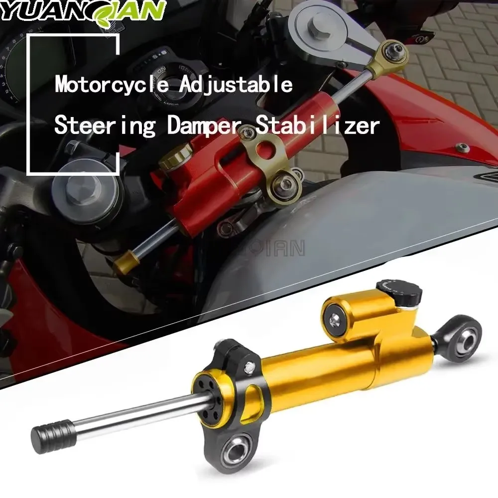 Universal Motorcycle Aluminum Adjustable Steering Damper Stabilizer For Yamaha TRACER 9 GT TRACER 9GT TRACER 700 900 All years