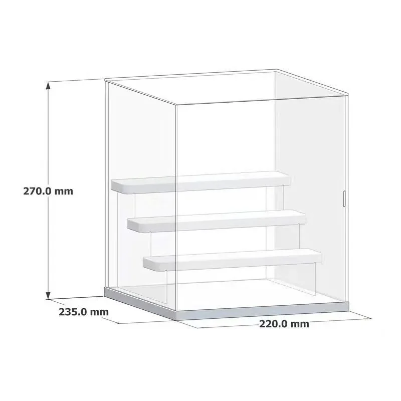 Imagem -06 - Caixa de Armazenamento Artesanal Acrílica Transparente Multi Camada Trapezoidal Modelo do Carro Brinquedo Joia Cosméticos Dustproof