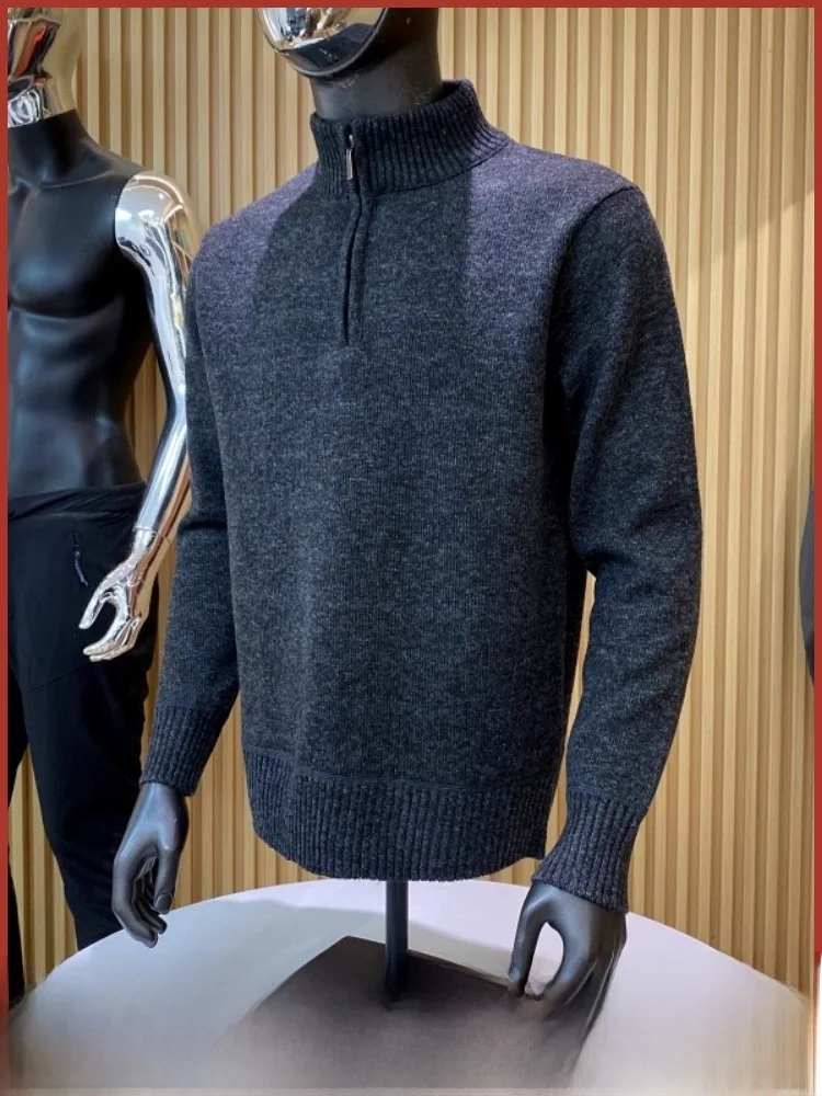 

Men's Fce Lined Thiened Zipper Knitted Cardigan Sweater Stand Collar Casual Sle Winter Faion Urban Faion Polyester...