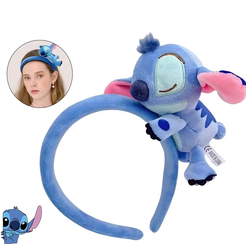 

Повязка для волос Stitch Disney с рисунком медведя Пуха для девочек, головные уборы для мытья лица, повязка для волос, женский вечерние аксессуар для косплея, праздничные подарки