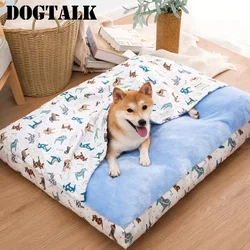 Semi-Closed Pet Dog Bed Washable Pet House Kennel Large Warm Dpg Cat Nest Beds Cushion Cartoon Pet Bed Removable Pet Suppliers