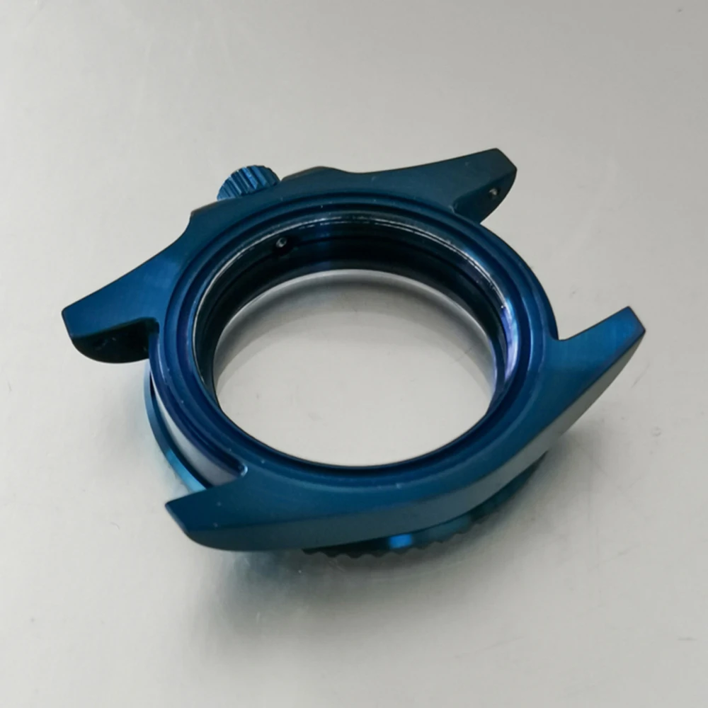 40mm SUB Case 38mm Bezel Cyclops Lens Sapphire Glass Blue 316L Shell +Crown Set For NH35/ NH36 Movement