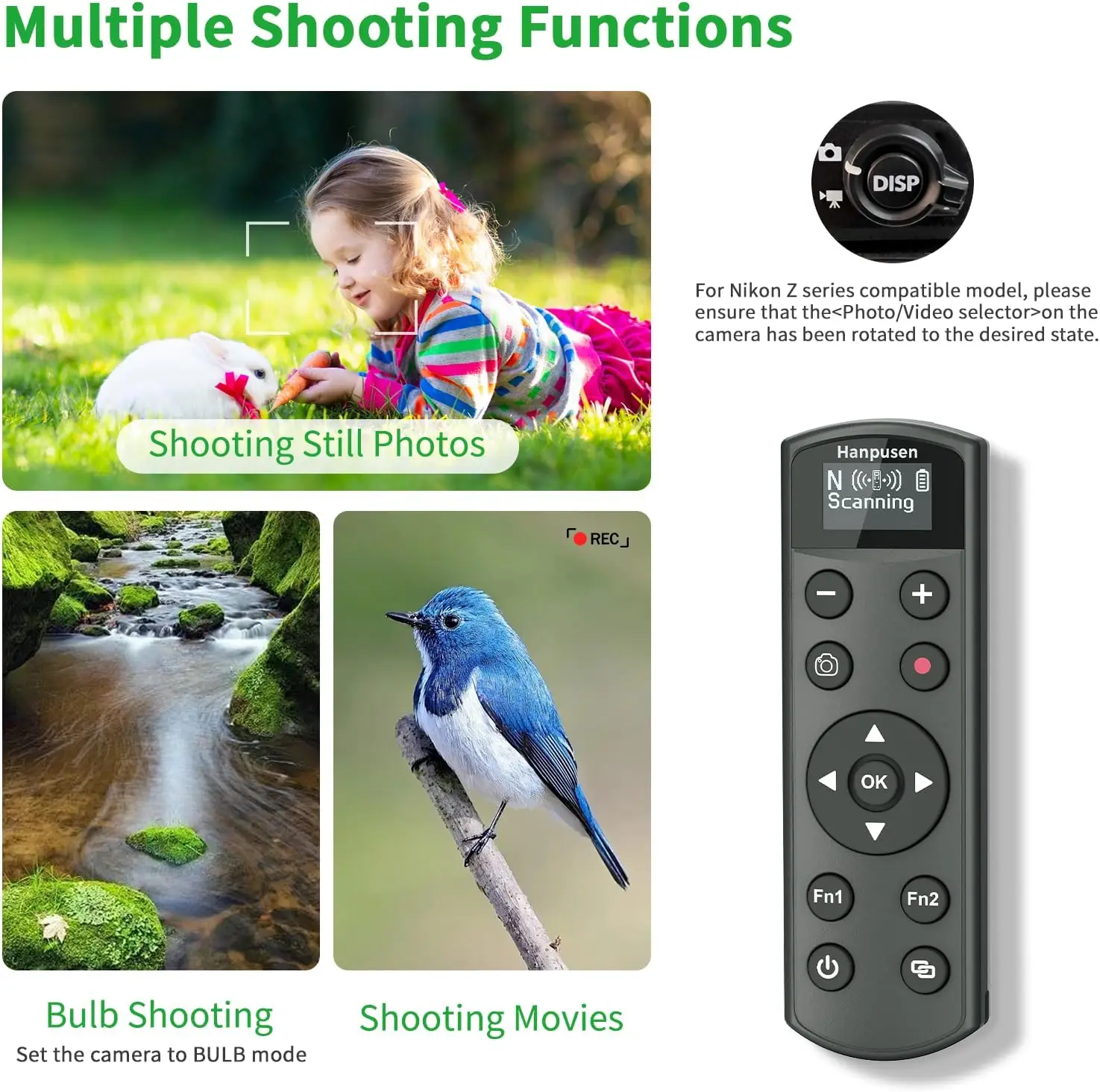 ML-L7 USB-C 무선 원격 제어 셔터 릴리즈 Nikon Z5II Z6III Z30 Z50 Z50II Zfc Zf Z6II Z7II Z5 A1000 P1000 P1100