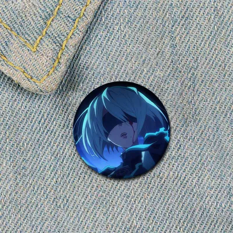 أنيمي لعبة Nier Automata Ver لينة زر دبابيس كول الكرتون فتاة المينا بروش تأثيري عملة شارة ظهره الملابس والاكسسوارات #3