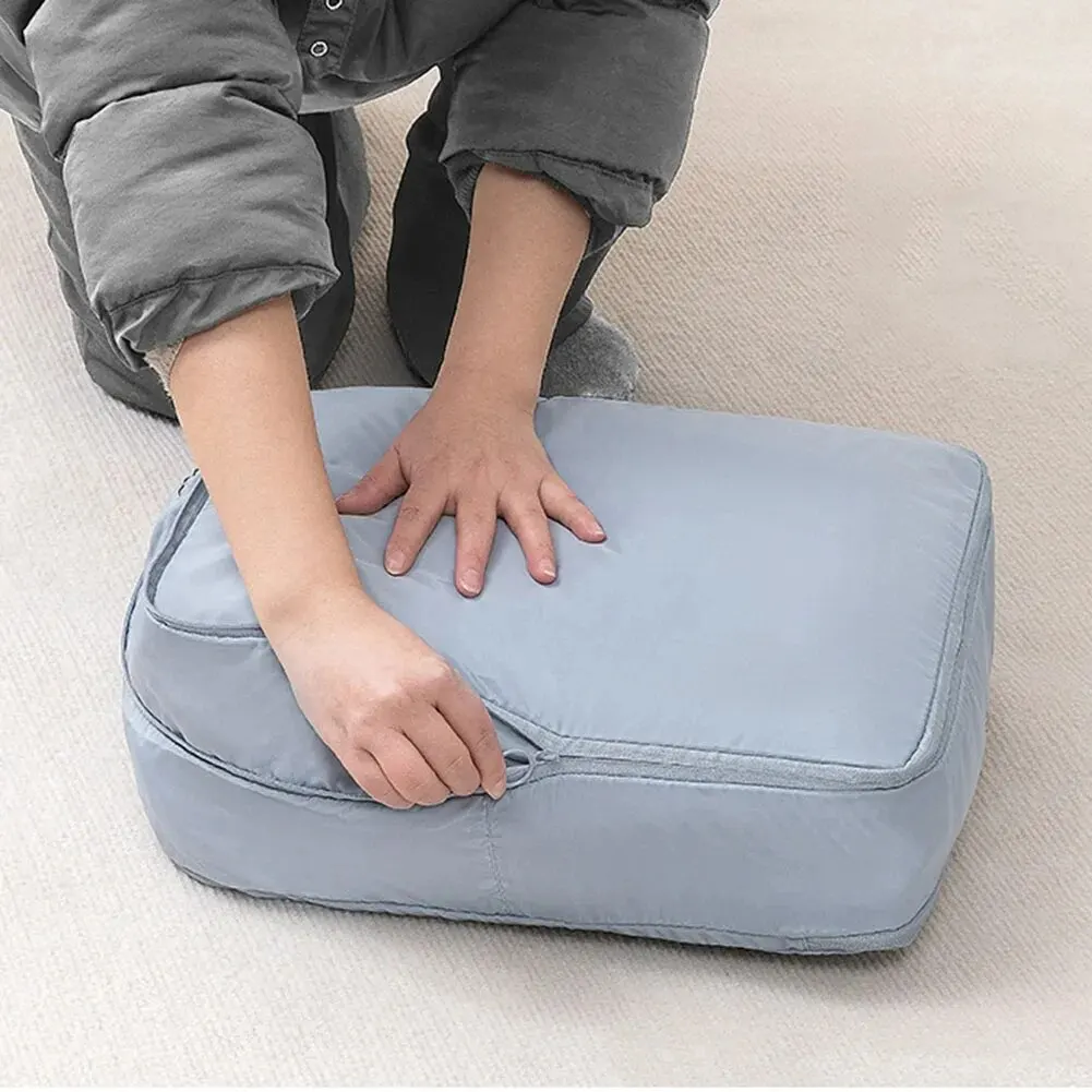 Handheld Foldable Compression Clothes Organizer Storage Bag Space Saving Quilts Luggage Down Jacket Cotton Pouch