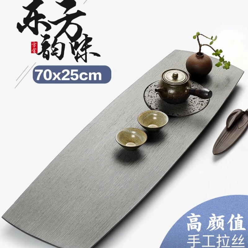 Large household simple stone tea table Japanese modern Zen kung fu tea set tray