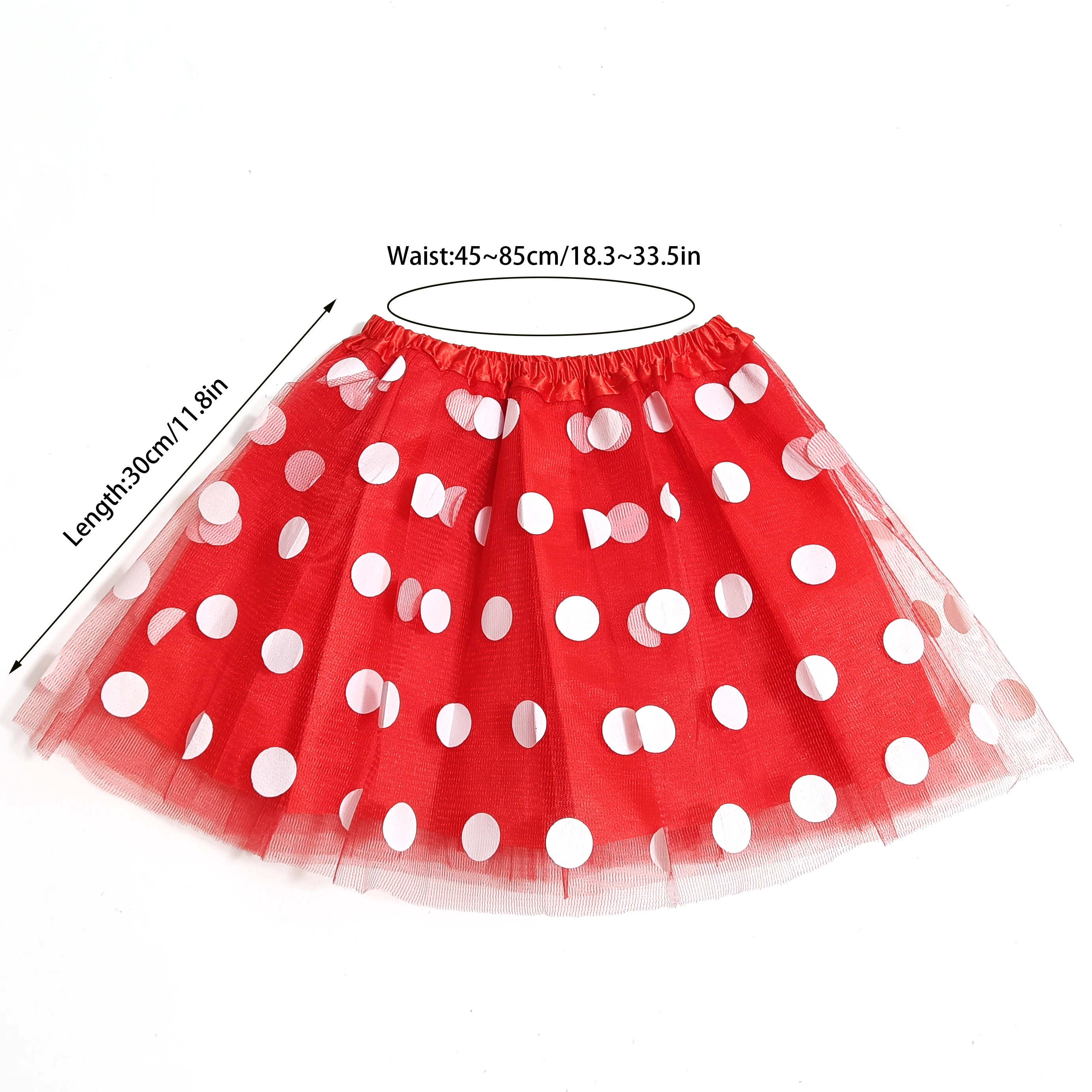 Children’s Girls Mesh TUTU Skirt Length 30cm with Lining Polka Dot Mesh Skirt for Dance Party Dress Up 4 Children's Girls Mesh TUTU Skirt Length 30cm with Lining Polka Dot Mesh Skirt for Dance Party Dress Up 4