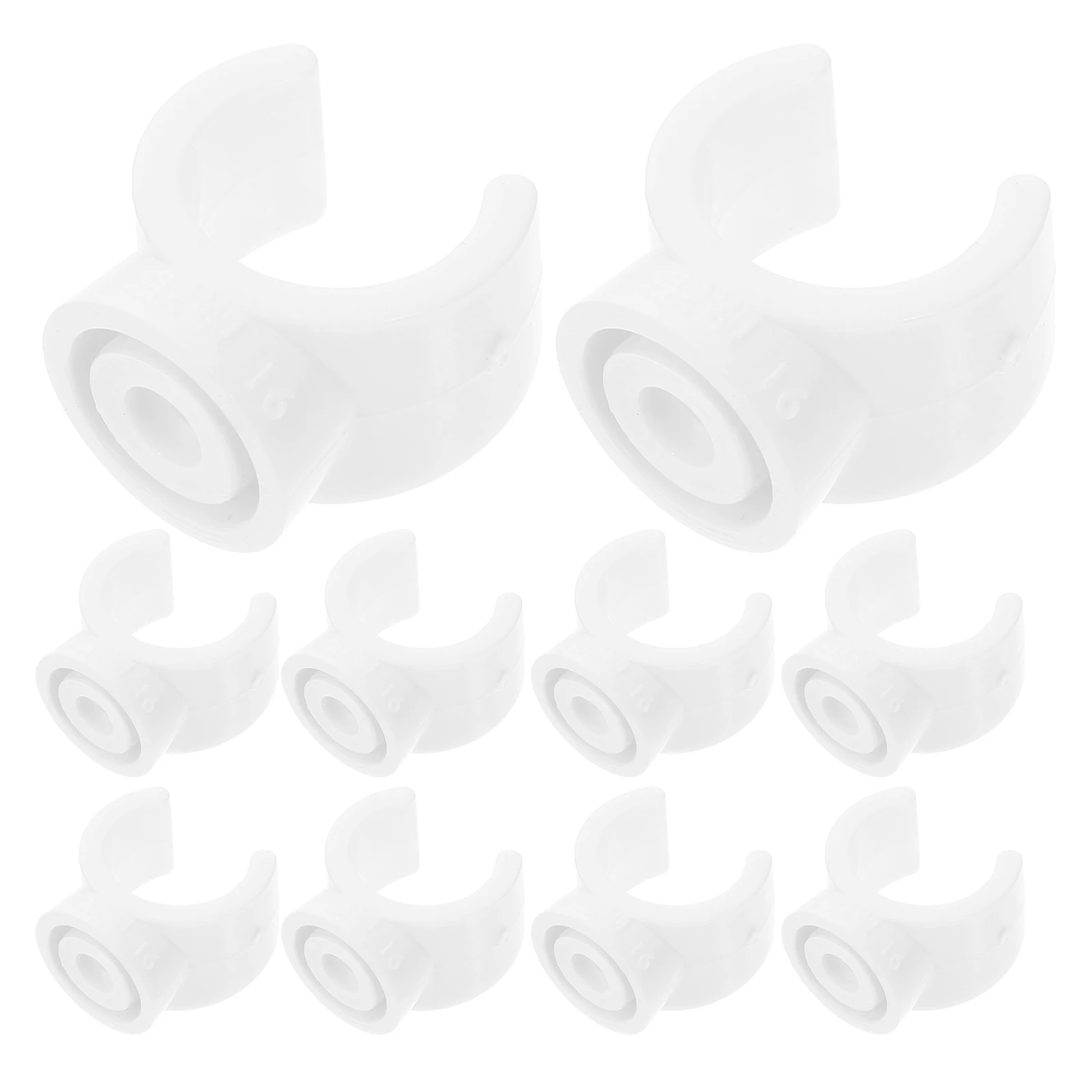 

50pcs 16Mm U Shaped Plastic Pipe Clamps For Cable Conduit Tubing Fixing Mounting Clips Holder Bracket Fastener Support Tool