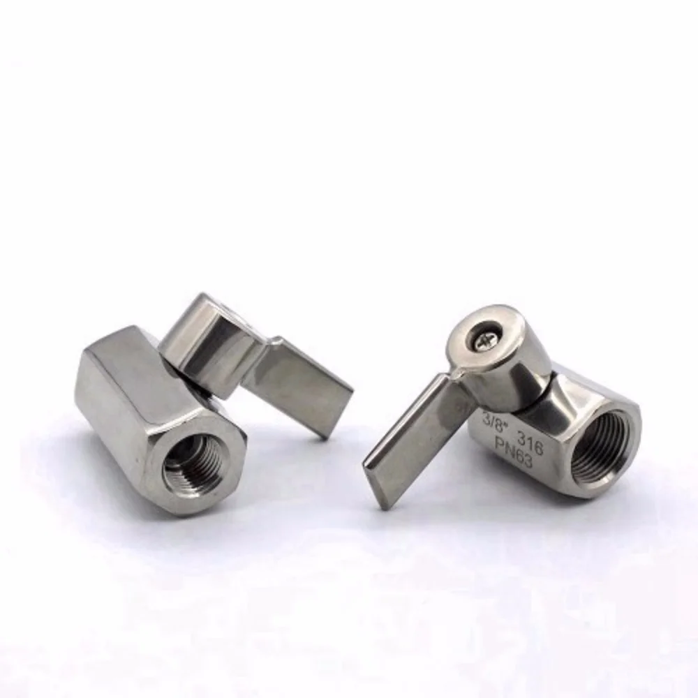 Double Inner Threaded Ball Valve ,1/2/3/4 / 6 minutes Double inner   Thread Valve 304/316 Stainless Steel Mini Ball Valve