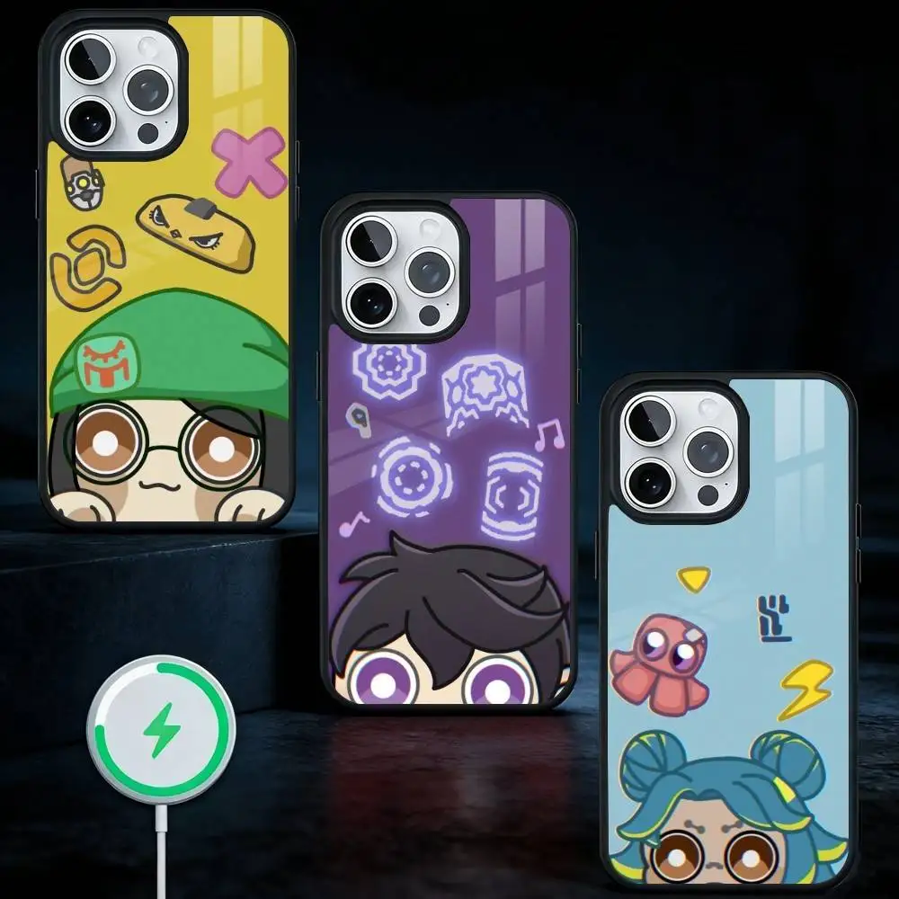 

Cartoon Valorant-t Phone Case For iPhone17,16,15,14,13 Plus,Pro Max Magnetic For Magsafe Wireless Charging